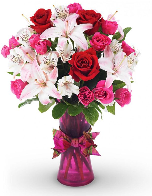 Букет из лилий и альстромерий Букет «Заветная мечта»